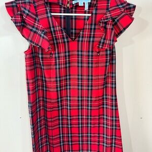 Draper James Red Plaid Mini Dress